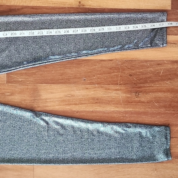 ATMOSPHERE, SILVER METALLIC SPARKLE Leggings, Made in Maldova😍 - Picture 3 of 5